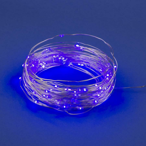 Светодиодная гирлянда Uniel Роса фиолетовый ULD-S1000-100/SCB/3AA Purple IP20 Dew UL-00007187