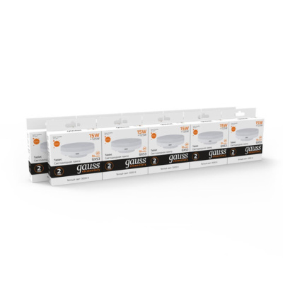 83815 Лампа Gauss Elementary GX53 15W 1020lm 3000K LED 1/10/100
