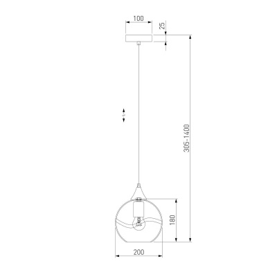 Подвесной светильник Eurosvet Lotus 50221/1 дымчатый