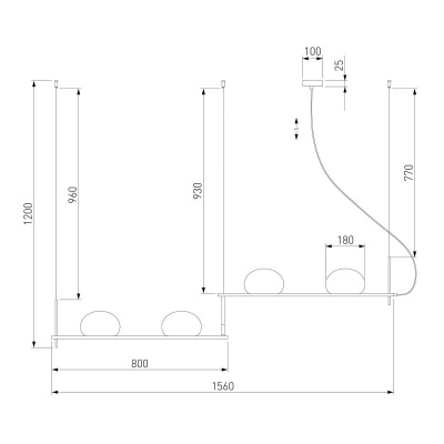 Подвесной светильник Eurosvet Stair 70145/4 черный