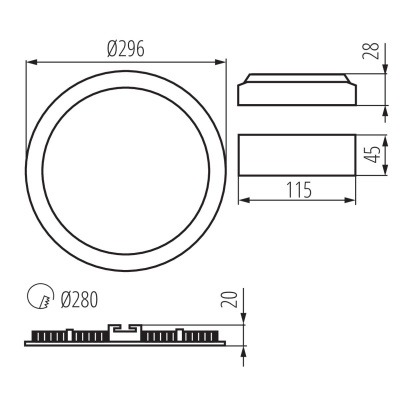 Потолочный светодиодный светильник Kanlux ROUNDA V2LED24W-NW-SN 27220