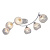 Escada 539/6 E27*60W White/Chrome