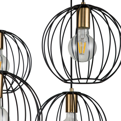 Escada 10176/6 E27*60W Black/Brass