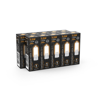 107807103 Лампа Gauss G4 AC220-240V 3.5W 240lm 3000K стекло LED 1/10/200