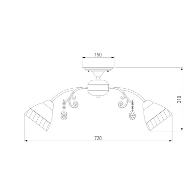 Потолочная люстра Eurosvet 30156/8 белый с золотом