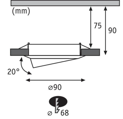 Встраиваемый светильник Paulmann Base Led Eisen 93424