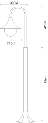 Парковый светильник Arte Lamp MALAGA