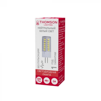 Лампа светодиодная Thomson G4 4W 4000K прозрачная TH-B4205
