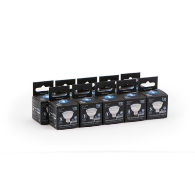 101505205 Лампа Gauss LED MR16 GU5.3 5W 530lm 4100K 1/10/100