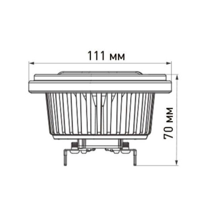 Лампа светодиодная диммируемая Arlight G53 15W 4000K прозрачная AR111-Fort-G53-15W-Dim Day4000 026882