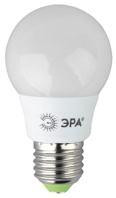 Лампа светодиодная ЭРА E27 6W 4000K матовая LED A55-6W-840-E27 R Б0050688