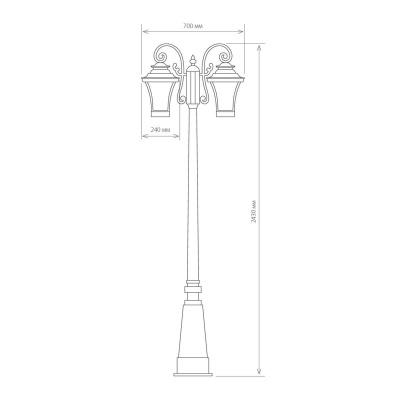 Садово-парковый светильник Elektrostandard Libra F/2 венге a031914
