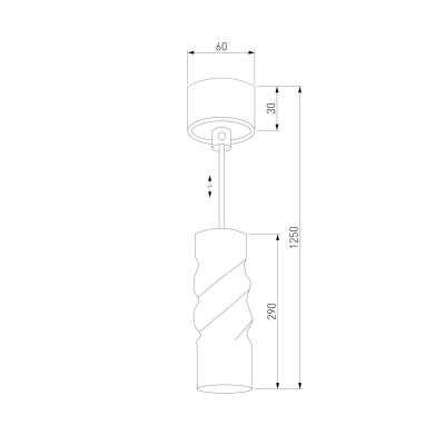 Подвесной светодиодный светильник Eurosvet Scroll 50136/1 LED черный