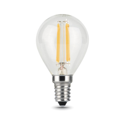 105801207-S Лампа Gauss Filament Шар 7W 580lm 4100К Е14 шаг. диммирование LED 1/10/50