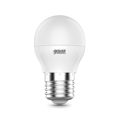 53238 Лампа Gauss LED Elementary Шар 8W E27 560lm 6500K 1/10/100