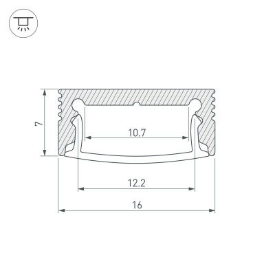 Профиль Arlight SL-Slim-H7-2000 White 037111
