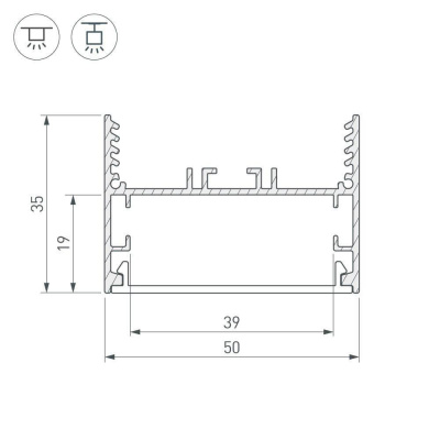 Профиль Arlight SL-Line-5035-2000 Anod 029040