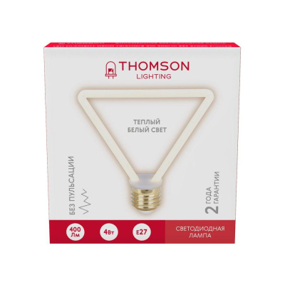 Лампа светодиодная филаментная Thomson E27 4W 2700K трубчатая матовая TH-B2394