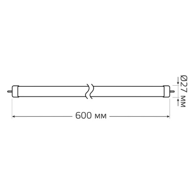 Лампа светодиодная Gauss G13 12W 6500К матовая 93032