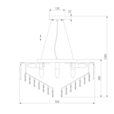 Подвесная люстра Eurosvet Torreta 10121/9 хром/прозрачный хрусталь Strotskis Smart