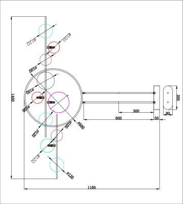 Люстра на штанге Arte Lamp SATURN