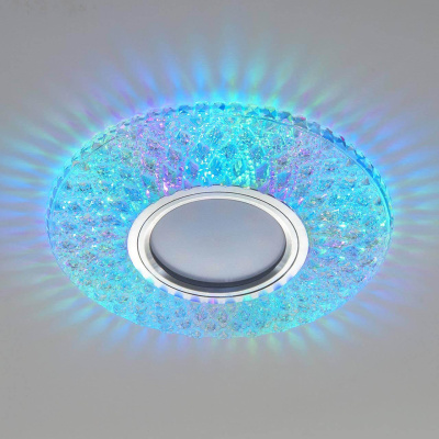 Встраиваемый светильник Elektrostandard 2220 MR16 CL прозрачный подсветка мульти a041527