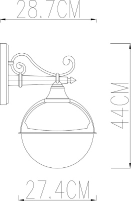 Уличный настенный светильник Arte Lamp MONACO