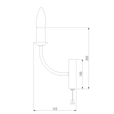 Бра Eurosvet Santi 60139/1 хром