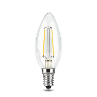 103801105 Лампа Gauss LED Filament Свеча E14 5W 420lm 2700К 1/10/50