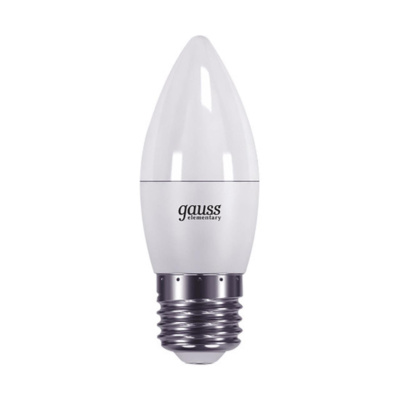 33226 Лампа Gauss LED Elementary Свеча 6W E27 450lm 4100K 1/10/50