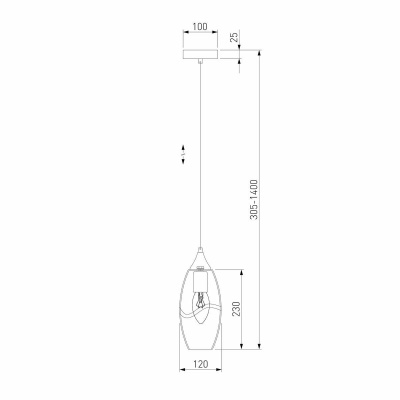 Подвесной светильник Eurosvet Lotus 50222/1 голубой