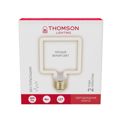 Лампа светодиодная филаментная Thomson E27 4W 2700K трубчатая матовая TH-B2395
