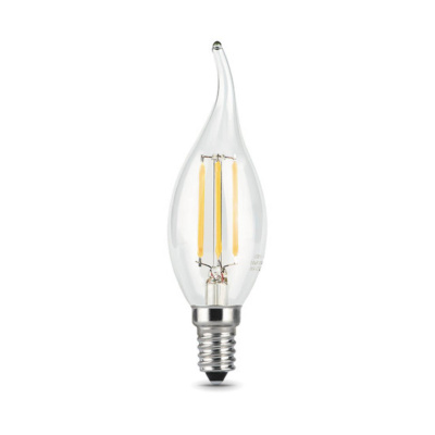 104801205-D Лампа Gauss Filament Свеча на ветру 5W 450lm 4100К Е14 диммируемая LED 1/10/50