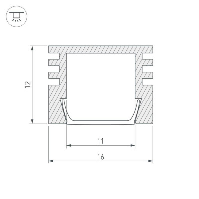 Профиль Arlight PDS-S-3000 Anod 029762