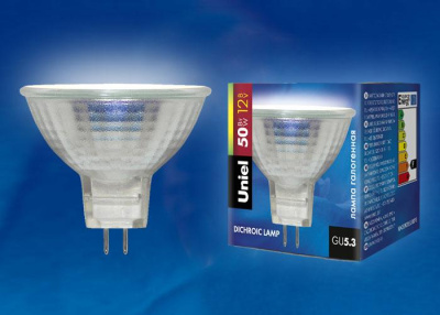 Лампа галогенная Uniel GU5.3 50W прозрачная MR-16-50/GU5.3 00483