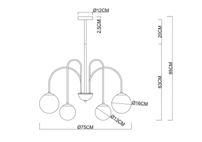 Люстра на штанге Arte Lamp MEBSUTA