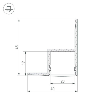 Профиль Arlight ARH-CEIL-2000 ANOD 016150