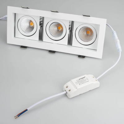 Встраиваемый светодиодный светильник Arlight CL-Kardan-S260x102-3x9W White 024139