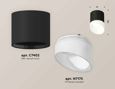 Комплект потолочного светильника Ambrella light Techno Spot XS (C7402, N7175) XS7402036