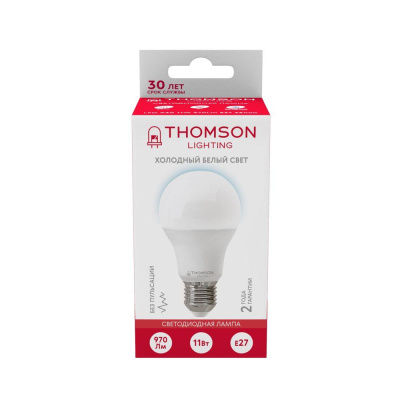 Лампа светодиодная Thomson E27 11W 6500K груша матовая TH-B2303
