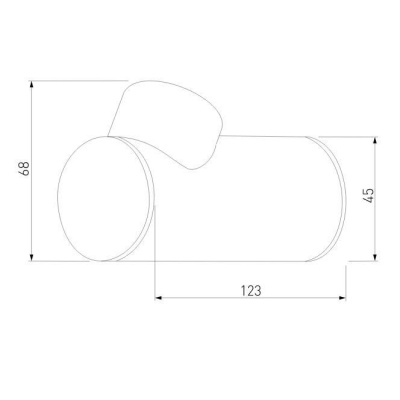 Уличный настенный светодиодный светильник Elektrostandard Ray 35134/W черный a056370