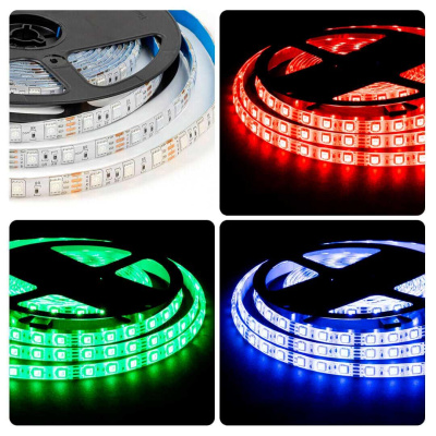 Светодиодная лента OGM 14,4W/m 60LED/m 5050SMD разноцветный (RGB) 5M LSE-276