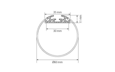 Профиль с рассеивателем Arlight SL-ROUND-D60-2500 ANOD+OPAL 020474
