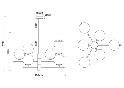 Люстра на штанге Arte Lamp ARKAB