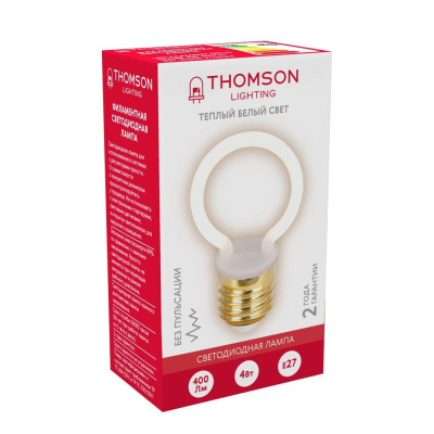 Лампа светодиодная филаментная Thomson E27 4W 2700K трубчатая матовая TH-B2391