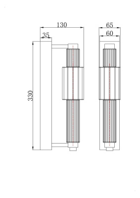 Настенный светильник Maytoni Verticale MOD308WL-L9CG3K