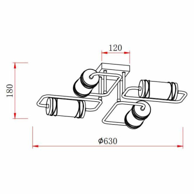 Потолочная люстра Rivoli Akanta 5061-304 Б0047356