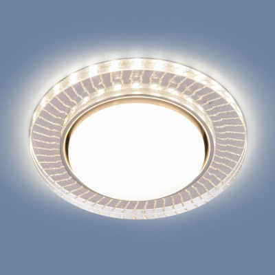 Встраиваемый светильник Elektrostandard 3033 GX53 CL/SL прозрачный/серебро a045484