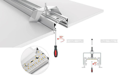 Профиль с рассеивателем Arlight S2-LINIA55-F-2500 ANOD+OPAL 021176