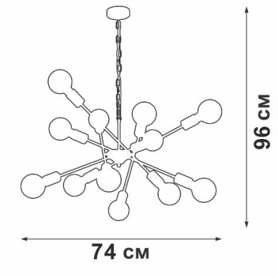 Подвесная люстра Vitaluce V4750-0/12